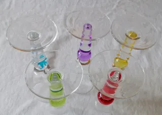 Set 5 Flute Spumante Vetro Colorati Moderni