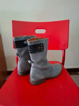 Botines Kickers Piel Gris