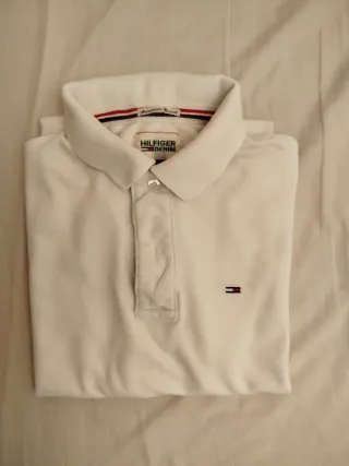 Polo Tommy Hilfiger Talla S Blanco