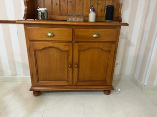 Mueble de cocina alacena madera y cristal