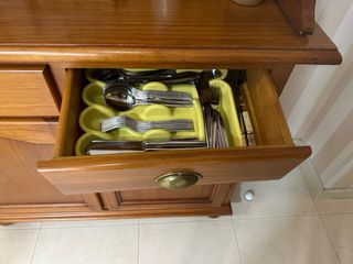 Mueble de cocina alacena madera y cristal