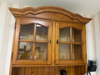 Mueble de cocina alacena madera y cristal