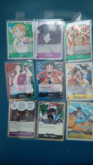 Carte One Piece - Nami, Smoker, Usopp, Luffy, Jinb