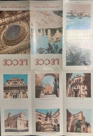 Mappa turistica Lecce anni '60