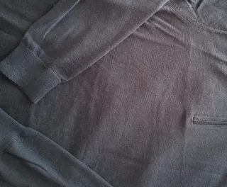 Jersey 100% Merino Azul Marino Media Cremallera