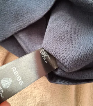 Jersey 100% Merino Azul Marino Media Cremallera