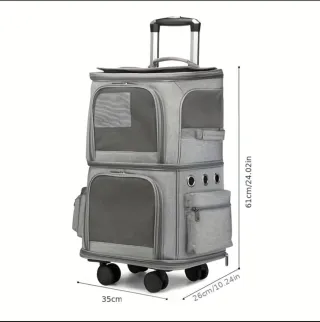 Transportín con ruedas para perros pequeños