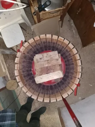 Prensa de vino de madera