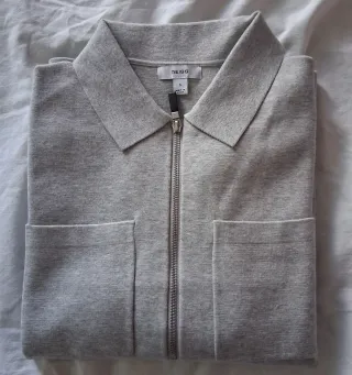 Overshirt Reiss gris cremallera Talla M