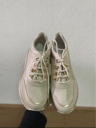 Sneakers Donna CafeNoir Beige/oro