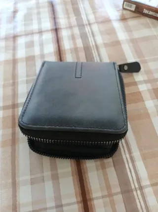 Cartera hombre ZUOLAIWT STYLE LEATHER gris