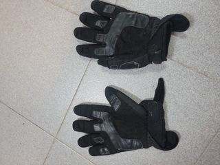 Casco Moto Negro + Guantes Talla M
