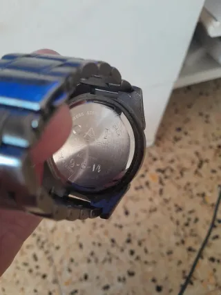 Reloj August Steiner Negro y Plateado