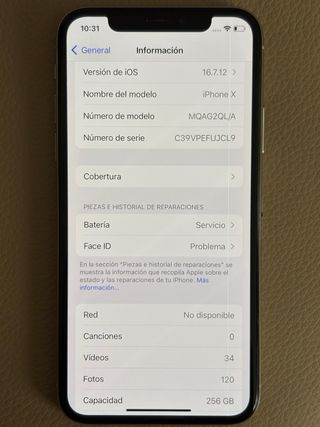iPhone X 256GB Argento