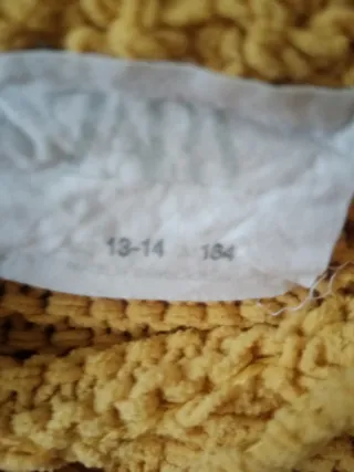 Jersey punto niña color mostaza talla 13-14