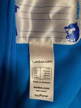 Mono de nieve azul Wed'ze