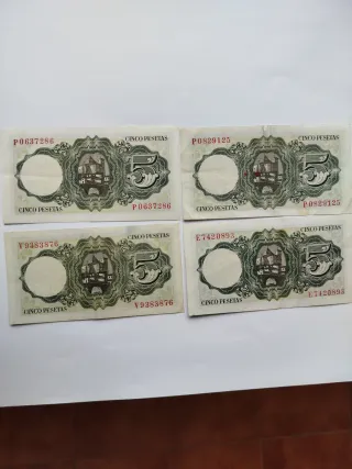 4 Billetes de 1951. Jaime Balmes