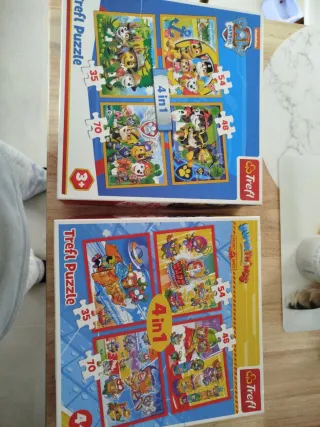Lote 2 Puzzles Trefl Paw Patrol y Super Things