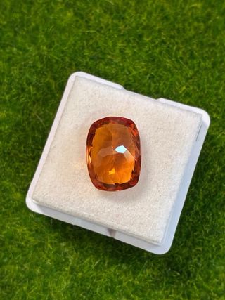 Zaffiro arancio 8.90 ct taglio Cushion certificato