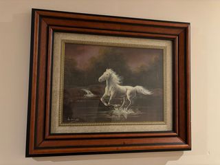 Cuadro Caballo Blanco Oleo