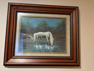 Cuadro Caballo Blanco Oleo