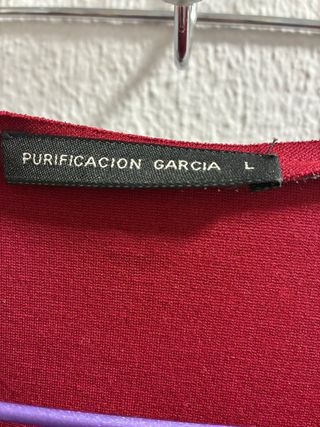Camiseta Purificación Garcia Talla L Burdeos