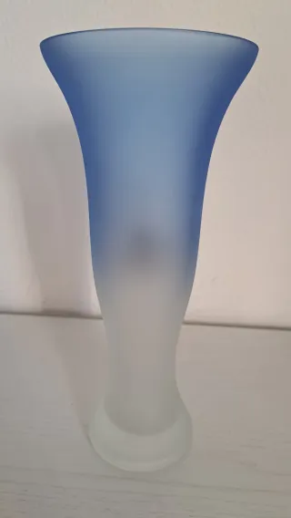 Vaso decorativo vetro blu e oro