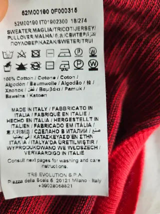 Maglia Trussardi Jeans righe rosse e nere