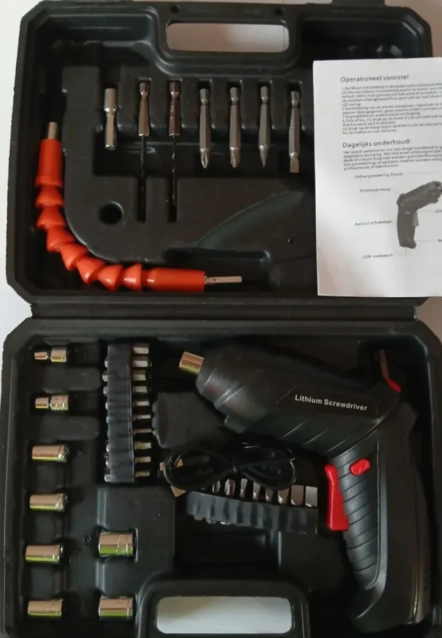 Maletín Destornillador Batería 47 Piezas