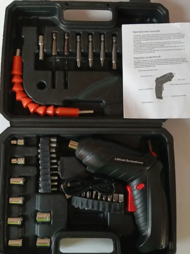 Maletín Destornillador Batería 47 Piezas