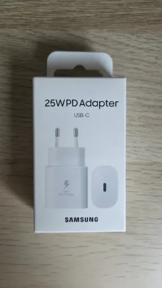 Cargador Samsung 25W PD Adaptador USB-C Blanco