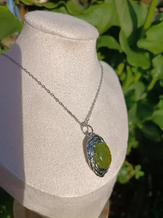 Collar musgo natural encapsulado