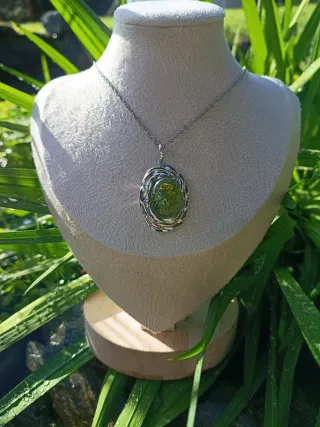 Collar musgo natural encapsulado