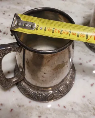 2 Jarras tazas antiguas metal