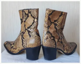 Botines Zara Talla 39 Efecto Piel Serpiente