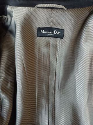 Traje Massimo Dutti Mujer Talla 36 gris oscuro