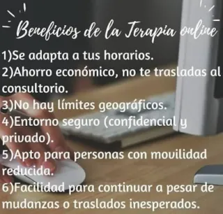 Terapia Online. Acompañamiento psicológico. 15€/1°