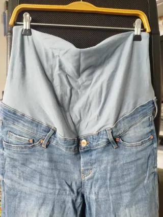 Vaqueros premamá H&M Skinny High Rib Talla 44