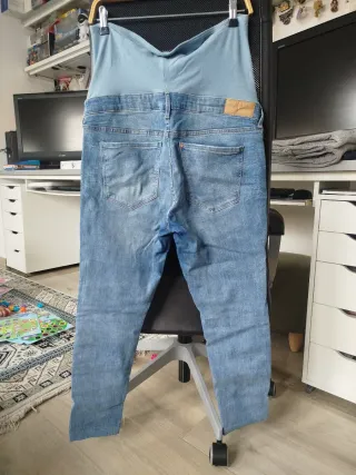 Vaqueros premamá H&M Skinny High Rib Talla 44