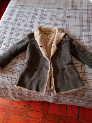 Giacca in pelle scamosciata donna L