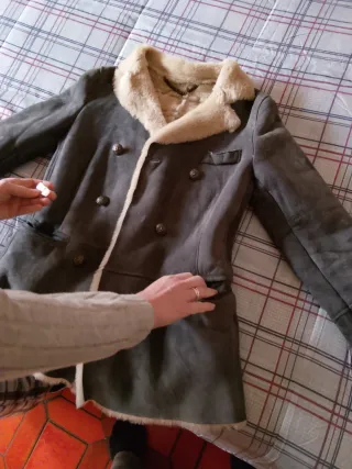 Giacca in pelle scamosciata donna L