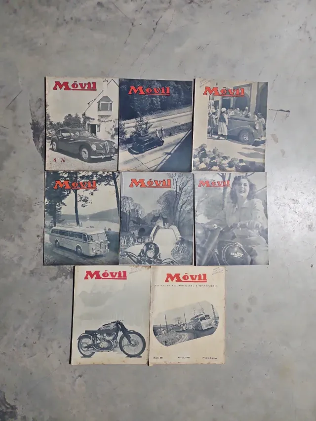 Lote 8 Revistas Móvil 1951-1952