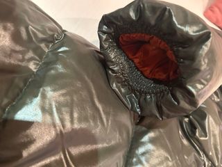 Plumas Duvetica verde y naranja Talla 48