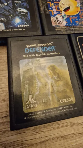 Lote 5 juegos Atari: Missile Command, Pac-Man, Ast