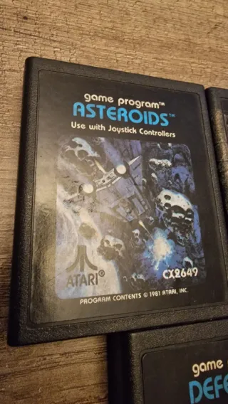 Lote 5 juegos Atari: Missile Command, Pac-Man, Ast