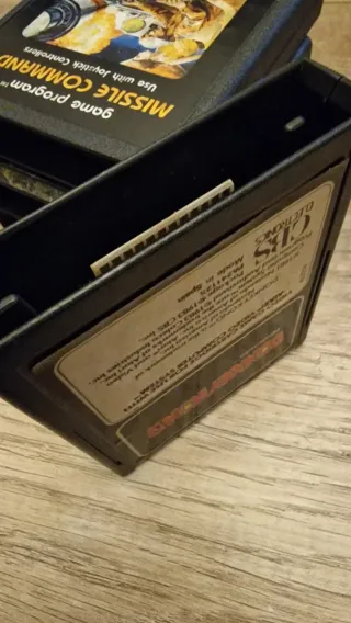 Lote 5 juegos Atari: Missile Command, Pac-Man, Ast