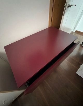 Cajonera IKEA MALM 3 cajones granate