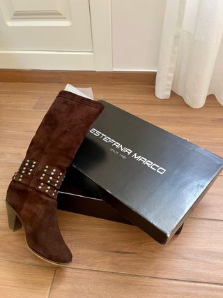 Botas altas ante marrón Estefania Marco