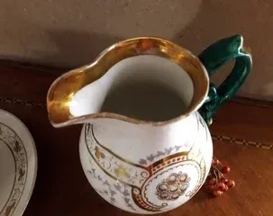 Lattiera e tazza stile  Biedermeier fine '800