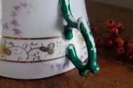 Lattiera e tazza stile  Biedermeier fine '800